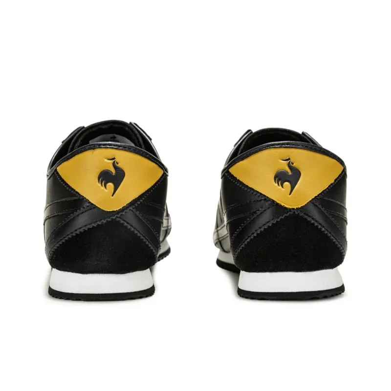 Le Coq Sportif Cushioning Wear Resistant Low Top Casual Shoes Unisex Black Gold-4