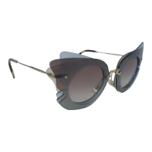 miu charol miu charol Metal Irregular Shape Sunglasses Women's Gold