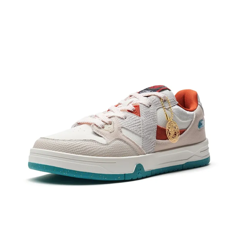 XTEP Anti Slip Wear Resistant Low Top Skateboard Shoes Men's Year Of The Dragon Color Scheme-1