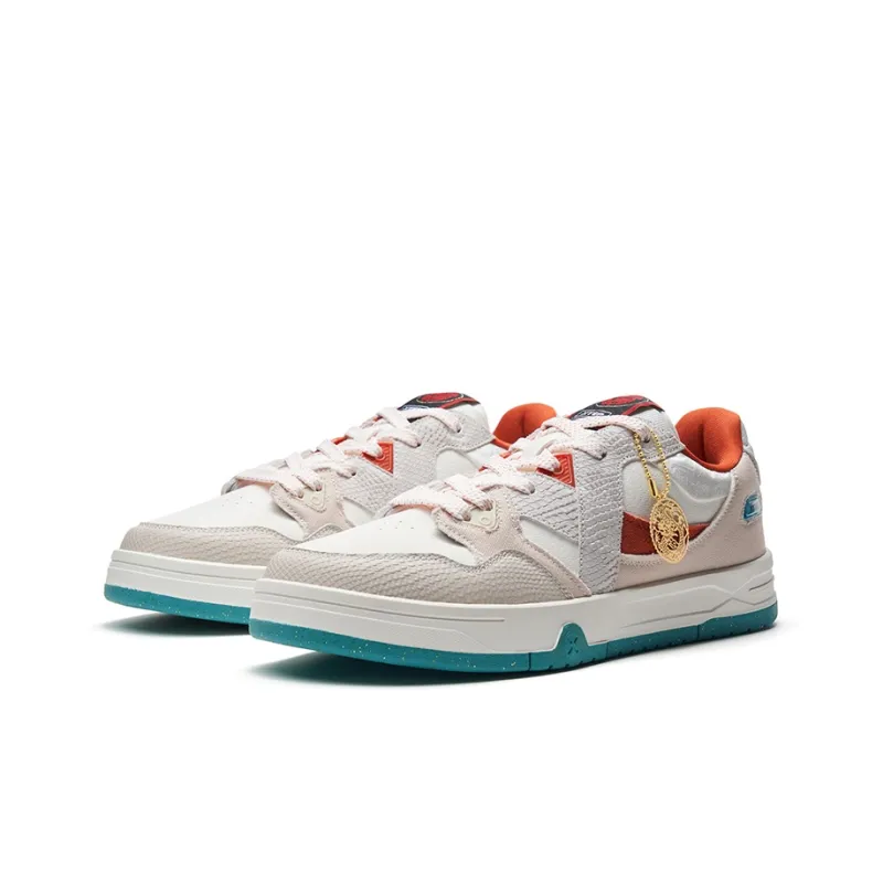 XTEP Anti Slip Wear Resistant Low Top Skateboard Shoes Men's Year Of The Dragon Color Scheme-4
