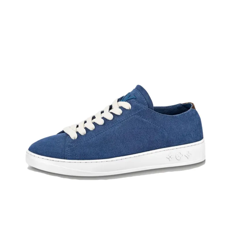 LOUIS VUITTON Resort Cushioning, Wear Resistant Low Top Skateboard Shoes Men's Blue White-0