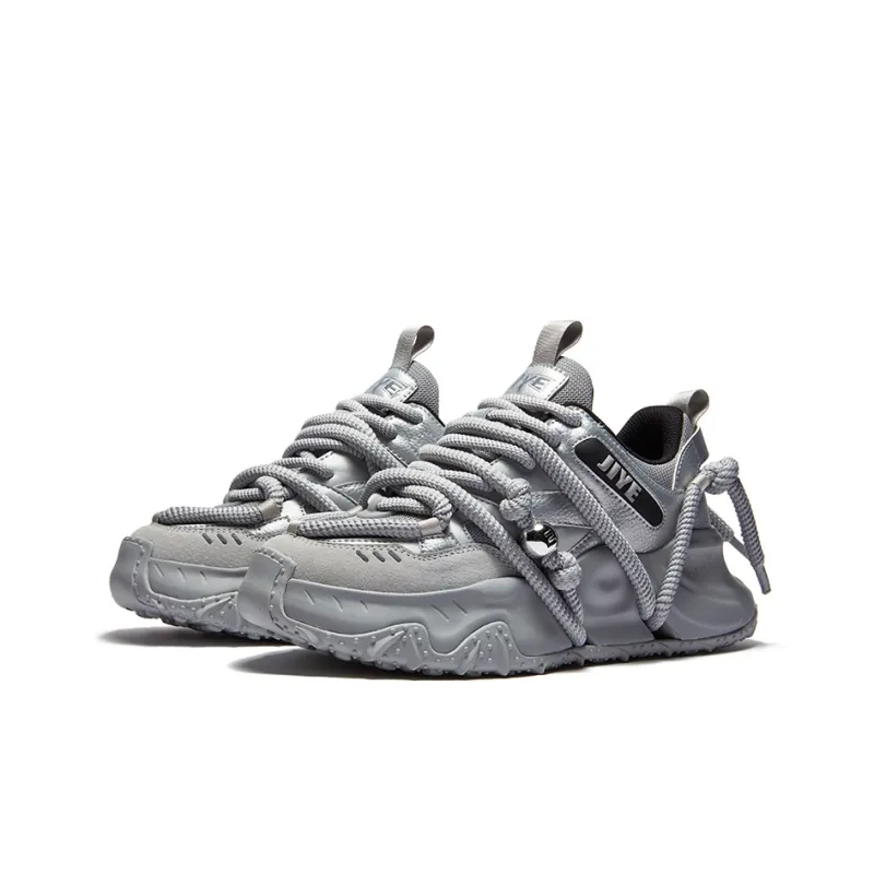 JIYE Height Increasing Wear-Resistant Breathable Low-Top Chunky Sneakers Unisex-13