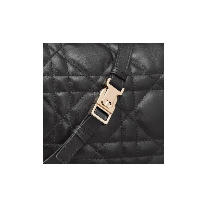 DIOR Vibe Sheepskin HOBO Bag, Shoulder Handbag Medium Size Women's Black-4