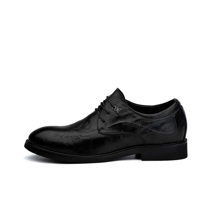 SULEGAO Dress Shoes 6cm Men's Black-0
