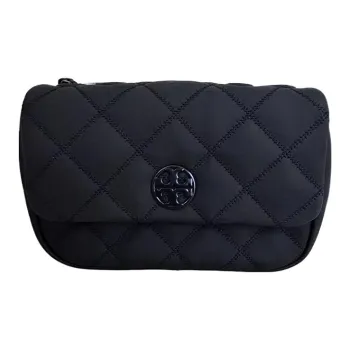 TORY BURCH Goatskin Small Square Bag Shoulder Bag Crossbody Bag Medium Size Women's Black