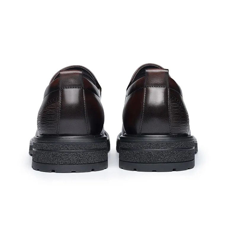LAORENTOU Men's Casual Shoes Men Low Top Black/Brown-8