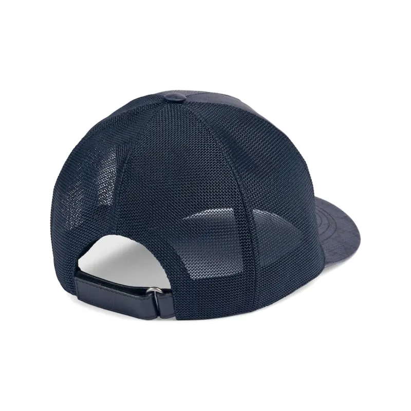 GUCCI Leather Baseball Caps Men's Dark Blue-2