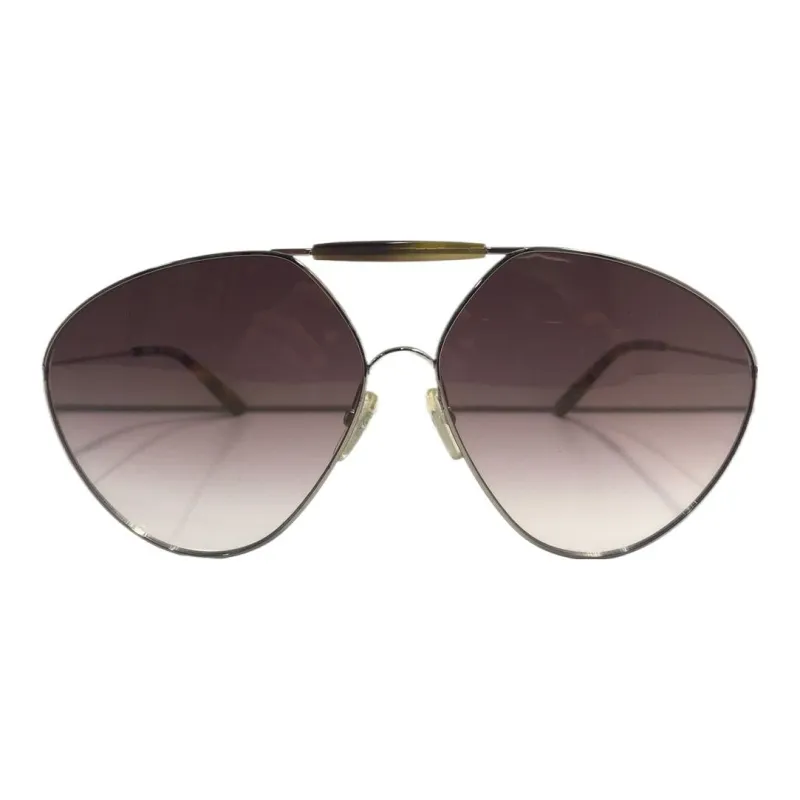 Valentino Metal Irregular Shape Sunglasses Unisex Silver-0