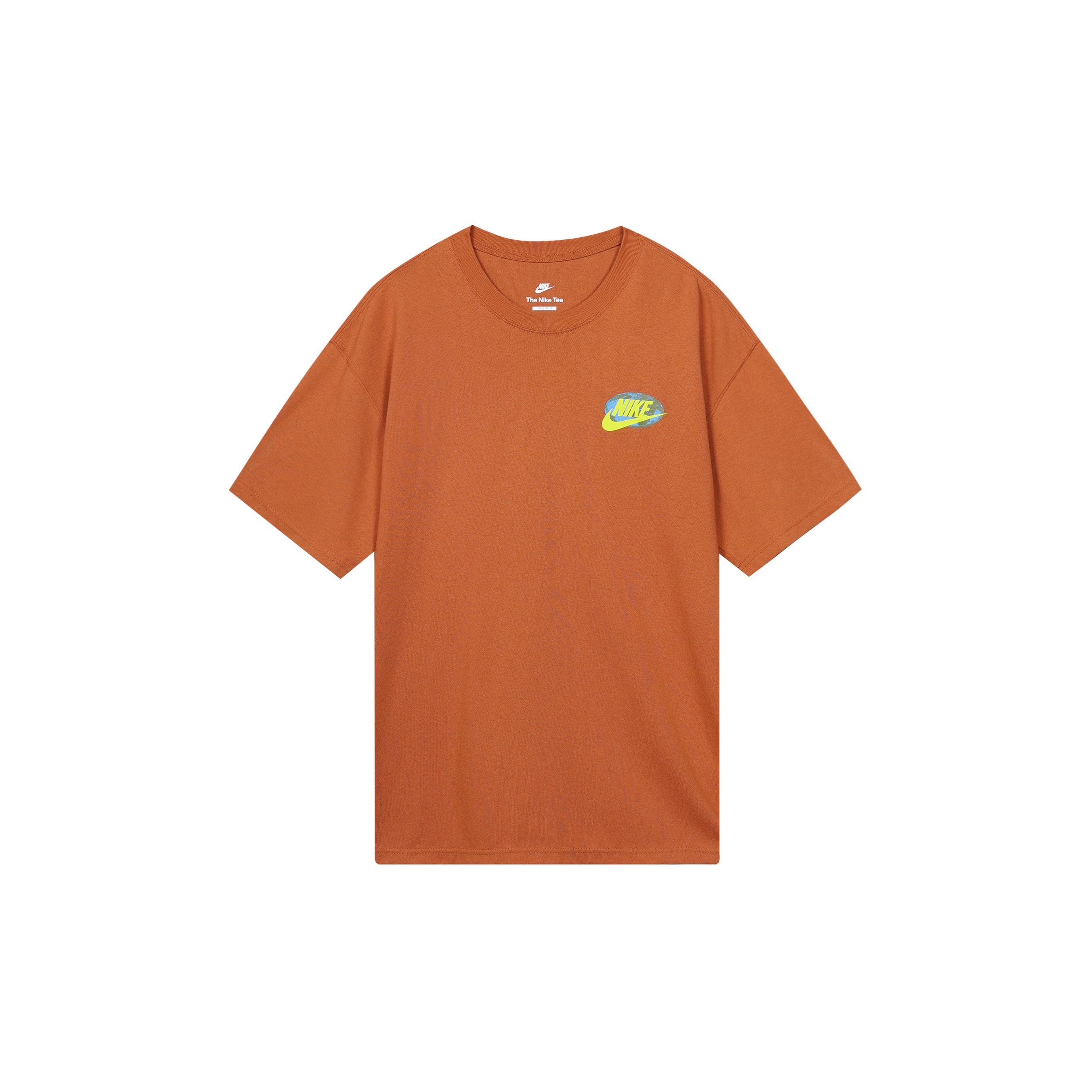 Nike Drop Shoulder Sleeve T-Shirt Men's Dark Reddish Brown