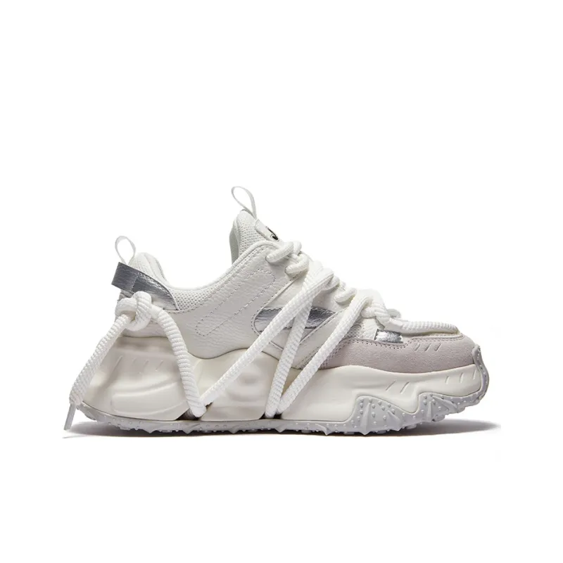 JIYE Height Increasing Wear-Resistant Breathable Low-Top Chunky Sneakers Unisex-2