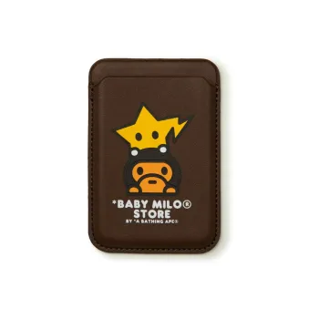 Aape Artificial Leather Card Holder Unisex Brown