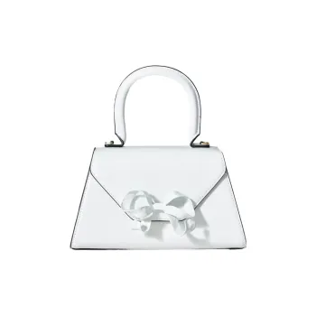 Self portrait Cow Leather Shoulder Bag, Crossbody Bag, Handbag Mini Women's White