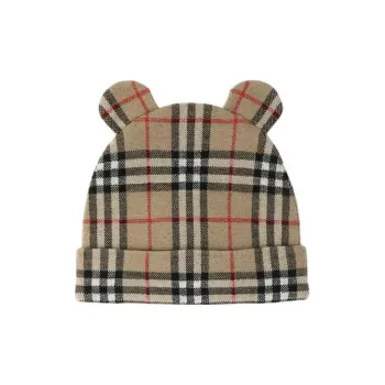 Burberry Check Pop-Up Animal Ear Beanie