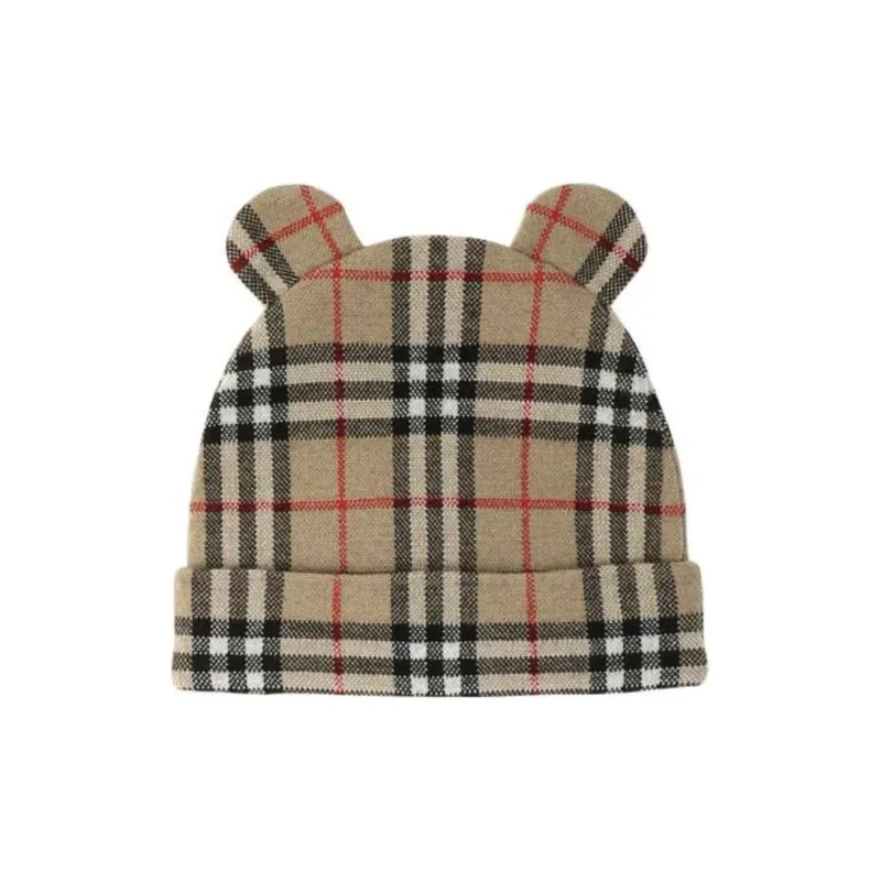 Burberry Check Pop-Up Animal Ear Beanie-0