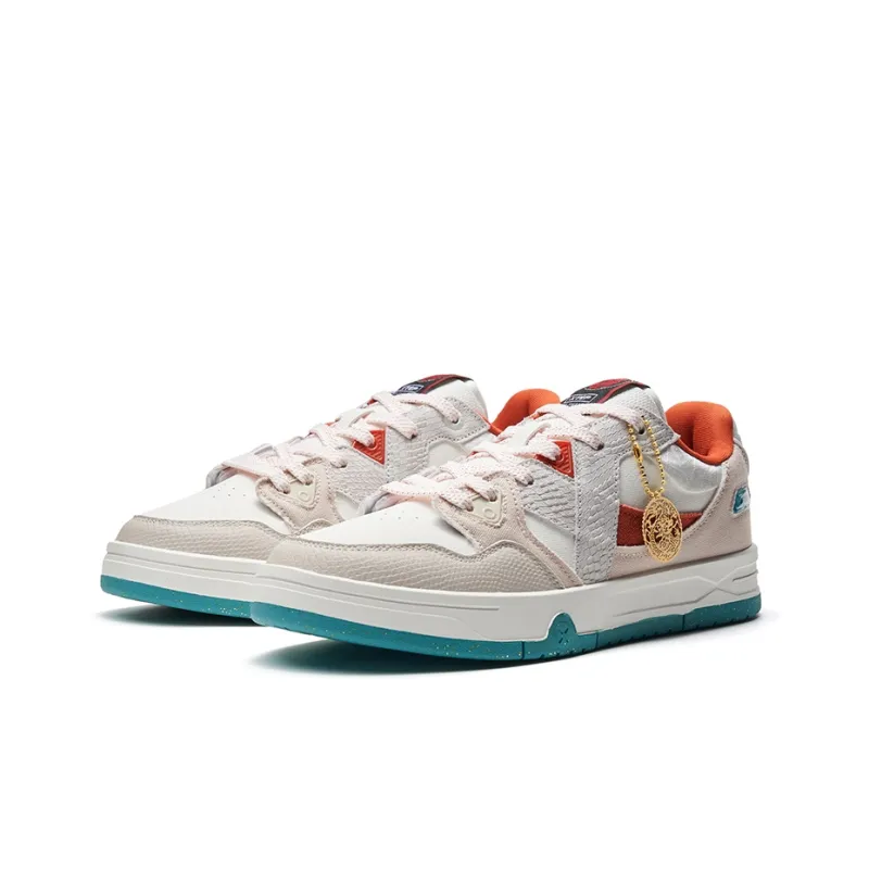 XTEP MAXX Anti-Slip Wear-Resistant Low-Top Skateboard Shoes Women's Year Of The Dragon Color Scheme-4