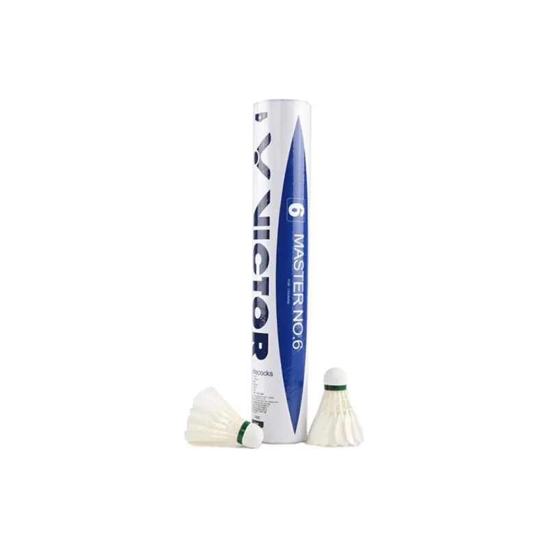VICTOR Goose Feather Shuttlecock 12 Pack Goose Feather Humped Goose Feather Shuttlecocks-0