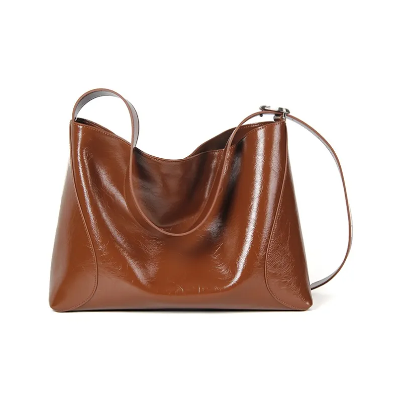 YOCAMU Genuine Leather Tote Bag Shopping Bag Shoulder Bag Crossbody Bag Large Size Unisex Multicolor-10