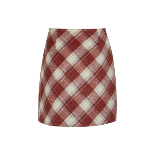 3COLOUR Casual Short Skirts Women's Red/White