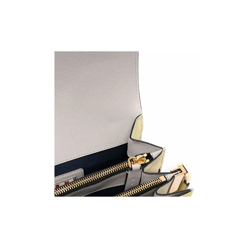 MARNI Trunk Cow Leather Trunk Bag Crossbody Bag Women's Yellow-2