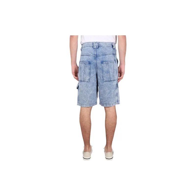 ISABEL MARANT Logo Patch Cargo Shorts-1