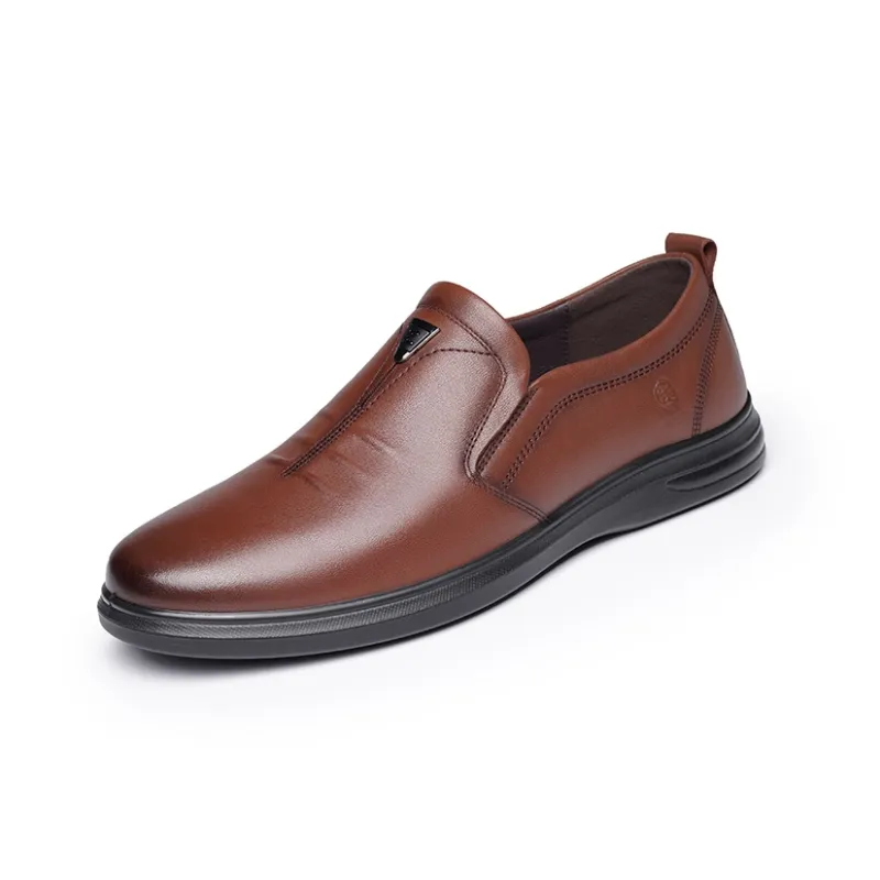 LAORENTOU Men's Casual Shoes Men Low Top Black/Brown-6