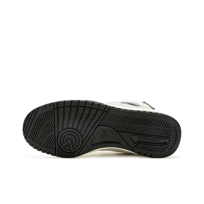 Le Coq Sportif Slip Resistant Shock Absorbers Low Top Skateboard Shoes Unisex Black Rice Gray-5