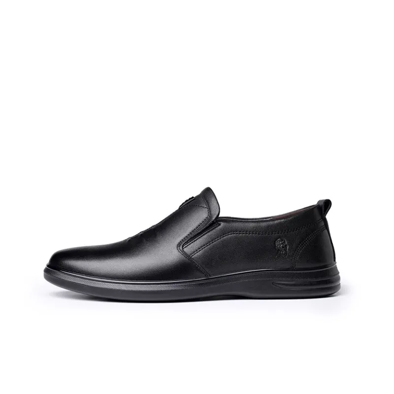 LAORENTOU Men's Casual Shoes Men Low Top Black/Brown-0
