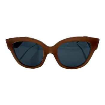 DIOR Acetate Irregular Shape Sunglasses Unisex Red