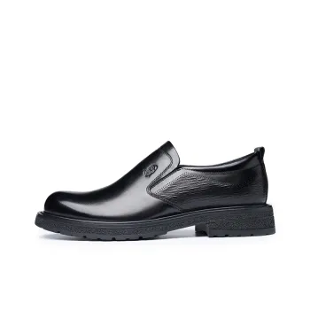 LAORENTOU Men's Casual Shoes Men Low Top Black/Brown