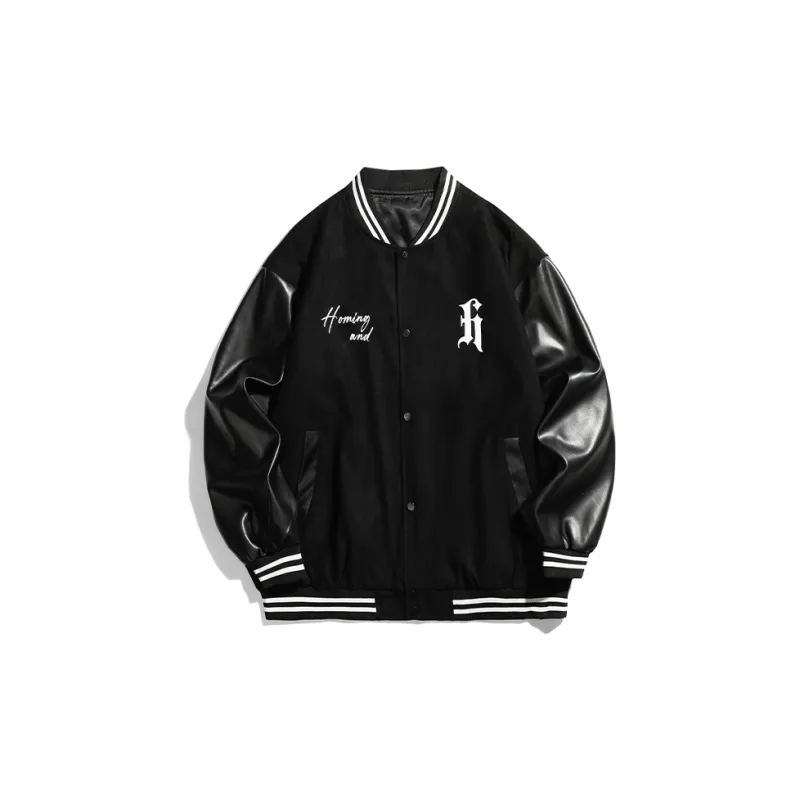 HIKZ Baseball Jacket Coat Unisex Black-1