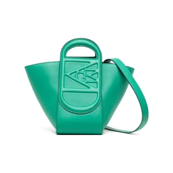MCM Mode Travia Spain Nappa Leather Tote Bag Shopping Bag Crossbody Handbag Mini Women's Green