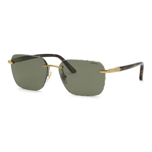 CHOPARD Biodegradable Acetate Fiber Irregular Shape Sunglasses Women's Tortoiseshell