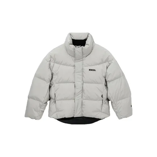 New Era Down Jackets Men Light Gray