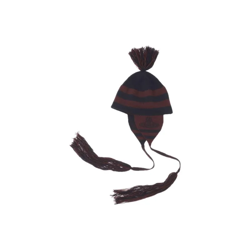 Vivienne Westwood Women's Black And Cream Wool Beanies Women's Red-0
