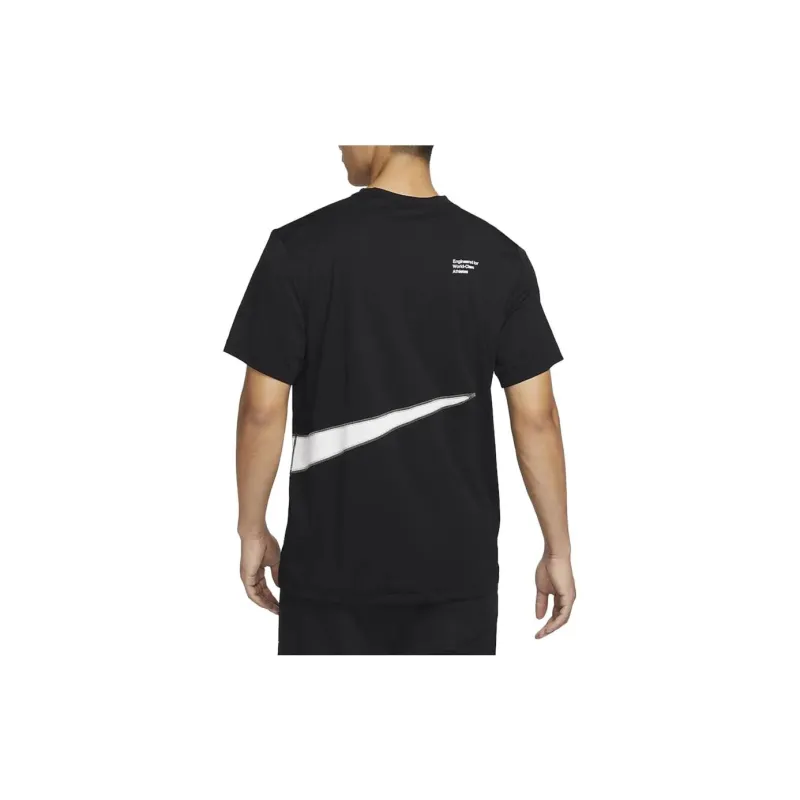 Nike T Shirts Men Black/White-1