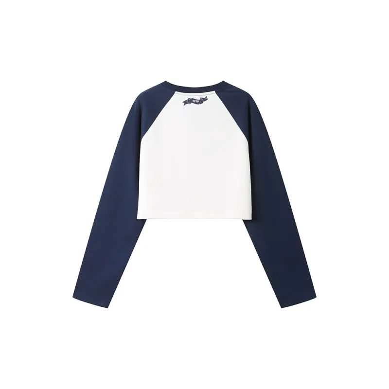 ANDREA MARTIN Raglan Sleeve T Shirt Women's Navy Blue-1