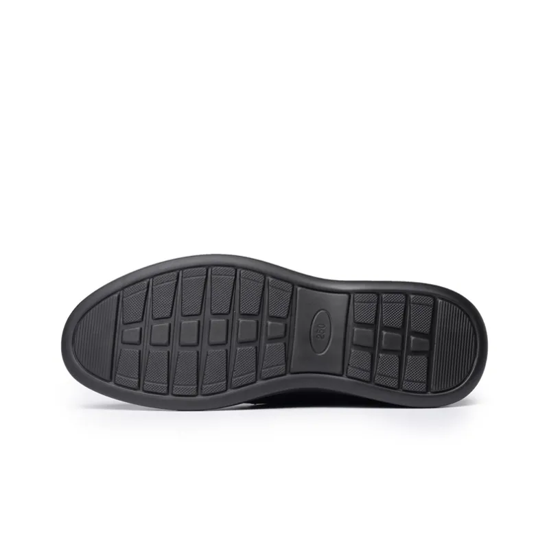 LAORENTOU Men's Casual Shoes Men Low Top Black/Brown-4