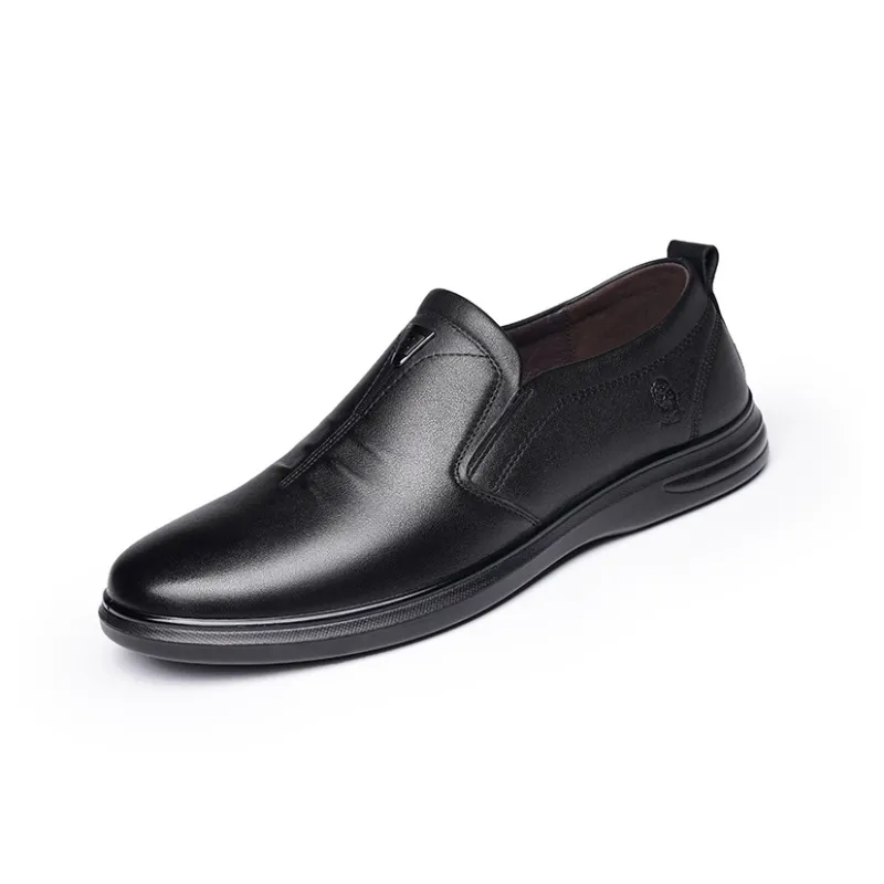 LAORENTOU Men's Casual Shoes Men Low Top Black/Brown-1