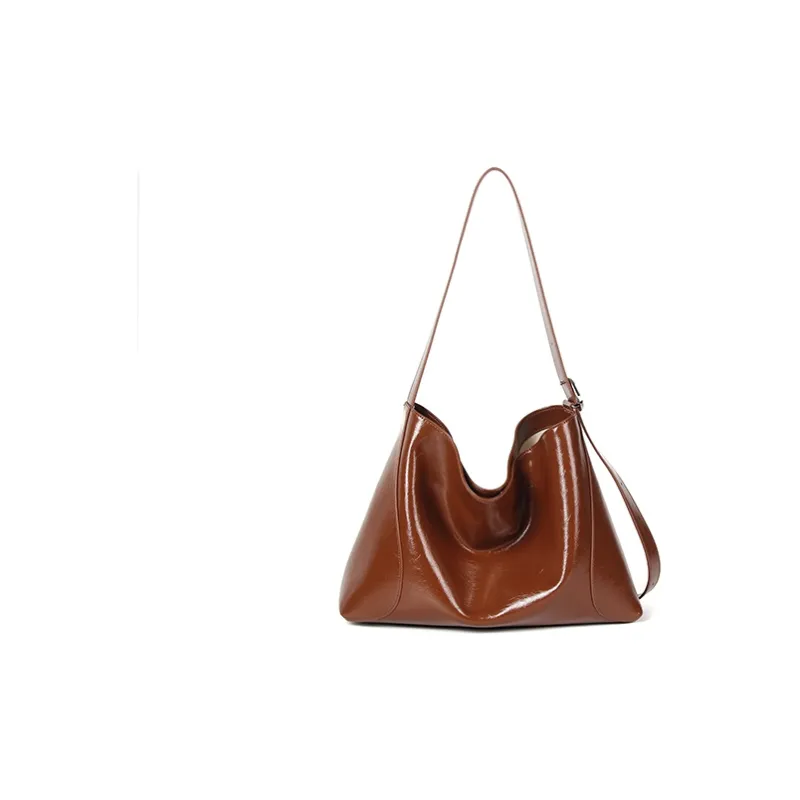 YOCAMU Genuine Leather Tote Bag Shopping Bag Shoulder Bag Crossbody Bag Large Size Unisex Multicolor-11