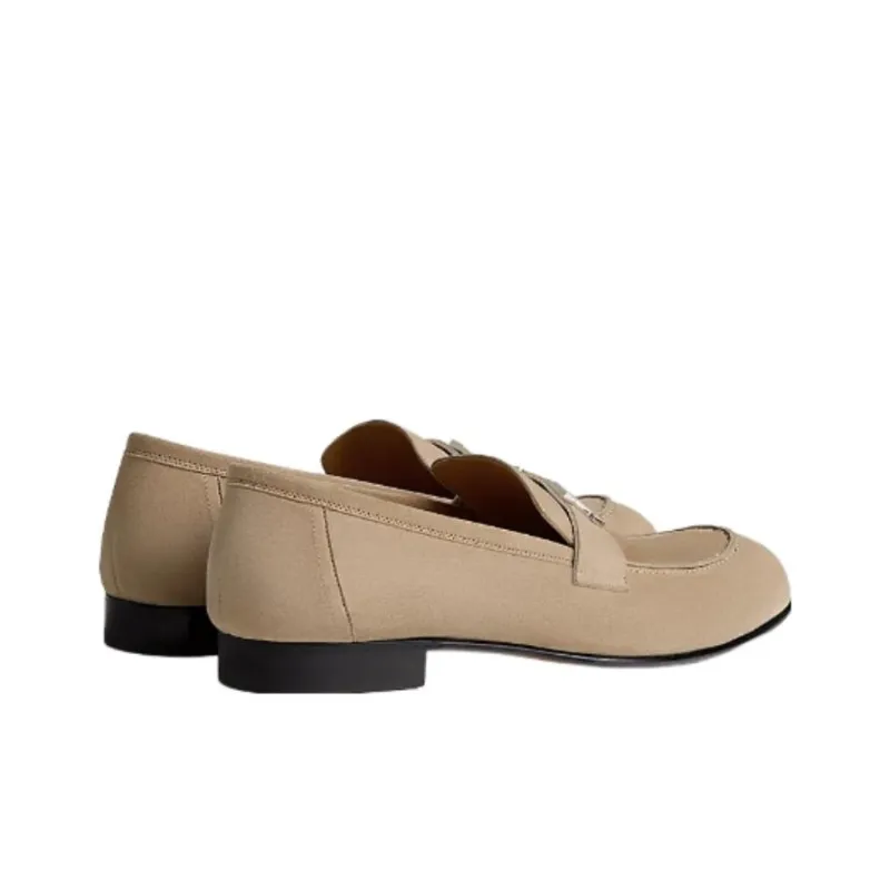 HERMES Paris Loafers Men's Beige-4