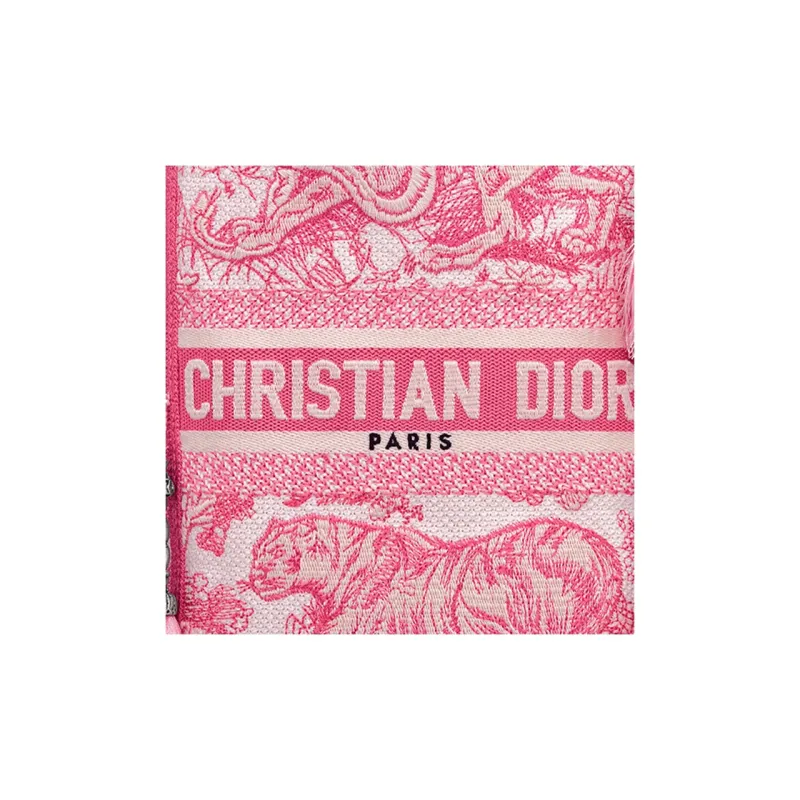 DIOR D-Bubble Collection Canvas Bucket Bag Canvas Bag Handbag Shoulder Bag Women's Pink Peony-3