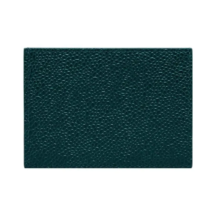 THOM BROWNE· Pebbled Leather Card Holder Regular Men's Green-1