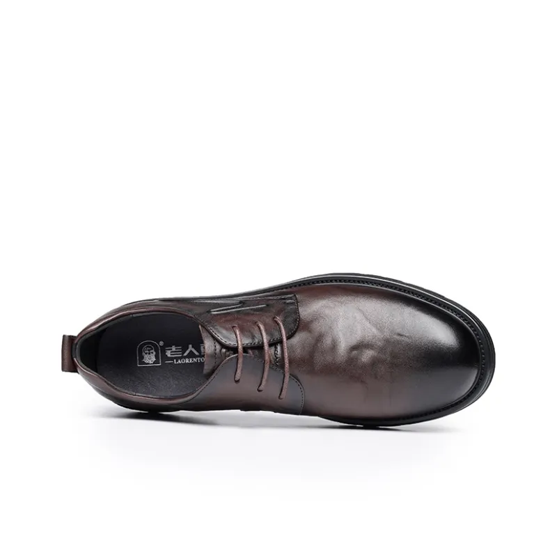 LAORENTOU Dress Shoes Men Low Top Brown/Black-2