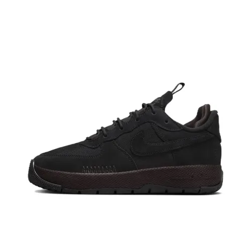 Nike Air Force 1 Wild Low Black Velvet Brown Women's