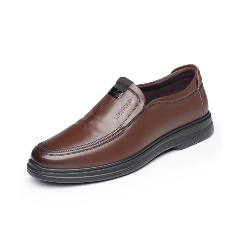 LAORENTOU Men's Casual Shoes Men Low Top Brown-6