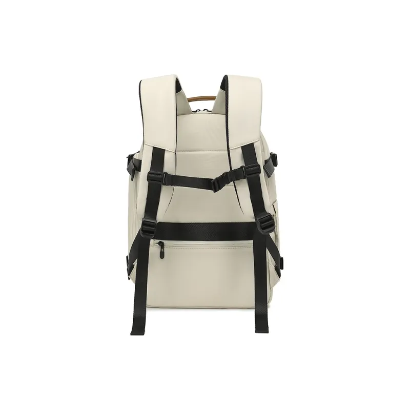 Lee Polyester With Oxford Backpack And Laptop Bag Unisex Black/Khaki-12