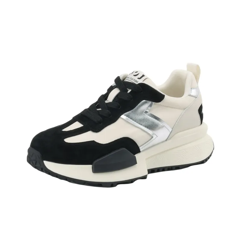 JOSINY Running Shoes Women's Low Top Beige Pink/Beige Black-8