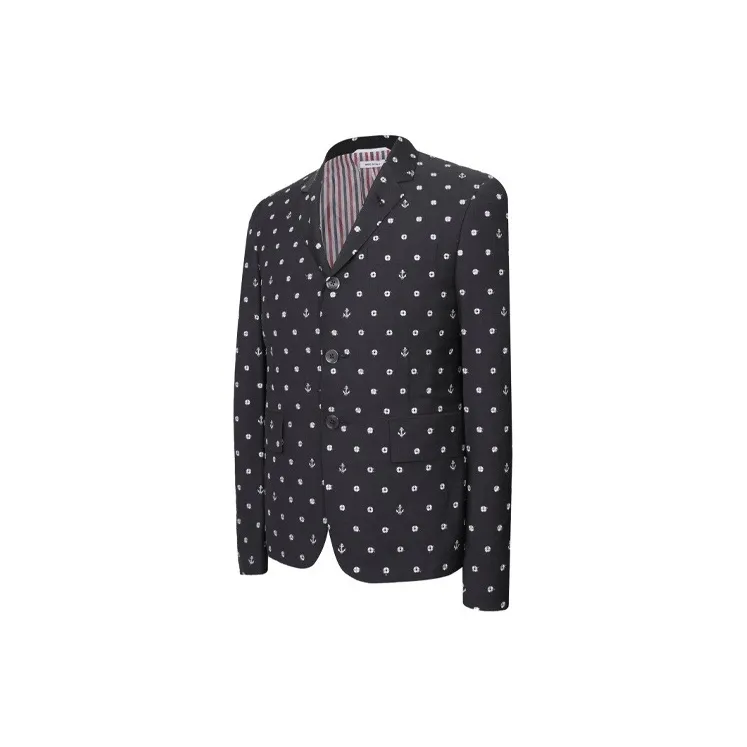 THOM BROWNE Business Suits Men Dark Gray-2