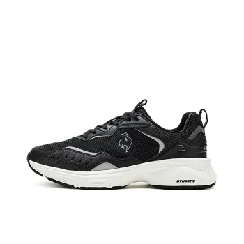 Le Coq Sportif Cushioning Anti Slip And Wear Resistant Low Top Casual Shoes Unisex Black White Silver