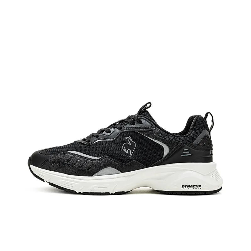 Le Coq Sportif Cushioning Anti-Slip And Wear-Resistant Low-Top Casual Shoes Unisex Black White Silver-0